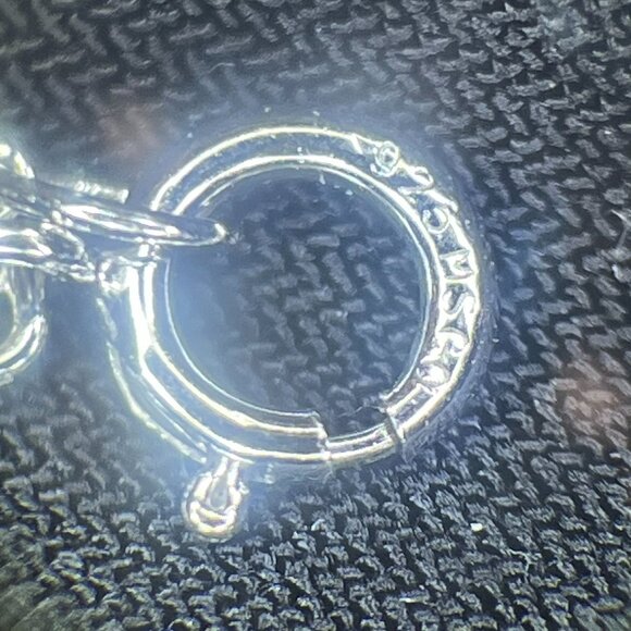 Sterling Silver & Diamond Bar Necklace — Dainty Minimalist 18” MSCO 925 - Picture 7 of 13